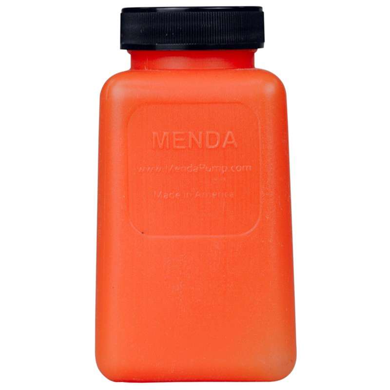 durAstatic® Dissipative Orange HDPE Bottle with Black Screw Cap, 6oz